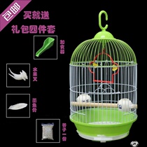Large outdoor ornament bird cage Small small mini cage hanging Wrought iron round wall hanging portable