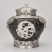 Longfeng tin inlaid tea class Puer tea art master Li Zisen Yunnan old pure tin