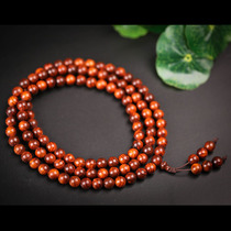 Diameter 8mm tiger leather yellow flower pear Buddha bead hand string 108 candida