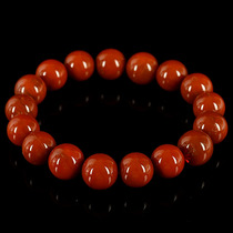 43 94g 12-12 5mm nine persimmon red fine woven south red agate round beads handstring