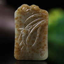 Hetian jade pendant Jade fine 55 51g