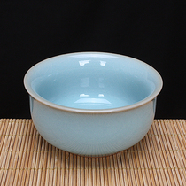 Ru porcelain Tianqing handmade master cup Chinese ceramic craft master Zhao Zhiqiang origin agate glaze boutique