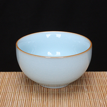 Ru porcelain azure master cup Wang Zhenyu Henan Arts and crafts master origin agate glaze boutique