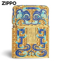Brand new] Zippo lighter Ruibo enamel color gold-plated American imported kerosene lighter