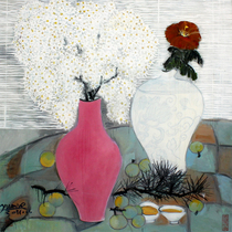 (Bottom Price Picks Up) Famous artist Yuan Ye (Happiness Flowers) Chuanshi Classic hanging painting limited edition painting