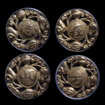 Kuomi Xi Jin Xi Jin in quartet twig flower accessories copper gilding process four sets of YUK