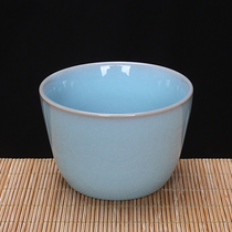  Ru Porcelain Tianqing handmade tea cup full of glaze Zhao Zhiqiang Chinese ceramic craft master