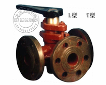 Marine flange cast iron packing plug valve three-way plug valve GB T593-93 L T60040 80 100