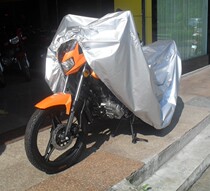 Motorcycle Hood Scooter Hood Electric Car Hood Electric Caravan Hood Anti-Rain Hood Sun Protection Anti-Dust (Silver)