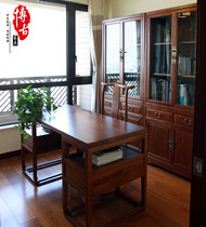 Zhongcraftsman Bogu Humanities Furniture Chinese Study Complete Ming and Qing Antique Furniture New Chinese Old Elm Desk Bookcase