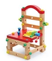 Wooden disassembly chair multifunctional tool table creative work chair puzzle block nut toy Luban chair