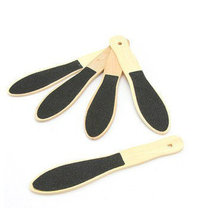 Wooden handle plastic double-sided oval foot plate grinding stone exfoliating calluses to remove dead skin