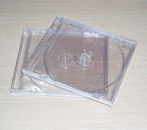 09 Ming single square CD box CD box single piece fully transparent CD box can be inserted color page