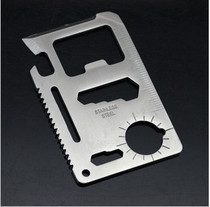 (Eleven function) small multi-purpose military knife card outdoor camping multi-function Life card tool card