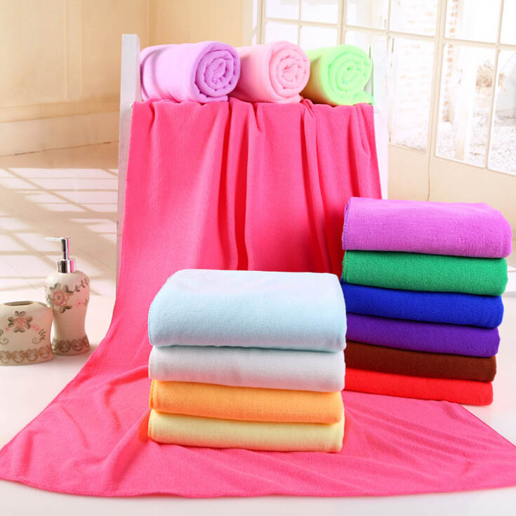 70 x 140 solid color bath towel Beach microfibre large towel soft comfortable multi-color optional