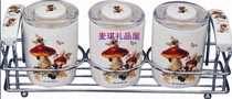  South Korea imported household bone China sealed storage box jar seasoning box monosodium glutamate salt tank seasoning seasoning tank 3P large