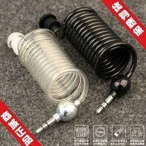 Mobile phone radiation-proof earphone vacuum spiral air duct spring telescopic unilateral single-wire earphone in-ear type