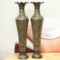 Pakistan handicrafts direct sales bronze bronze sculpture 24-inch wave mouth Japanese vase home decoration BT540