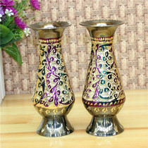 Pakistan bronze handicrafts 8-inch paint color couple bottle factory direct sales punch price
