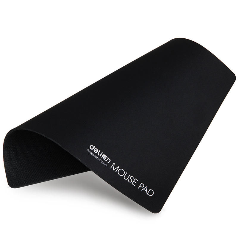 Deli Mouse Pad Large Black Rubber Material Game Office Supplies Multi-purpose Anti-skid Mouse Pad 270*220