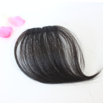 Real hair bangs Full hand-woven incognito invisible oblique bangs wigs Face repair fluffy false head curtain Hair bangs