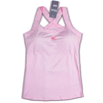 Spring and summer quick-drying stretch womens one-piece bra pad with cup without rim camisole sports tennis vest top