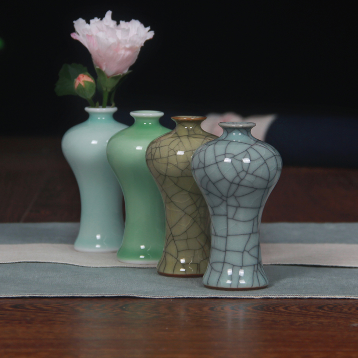 New Longquan Celadon Mini-vase Flower Ware Creative Flower-insert Porcelain Decoration