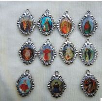 Catholic holy relics holy card-high-end alloy crow lace photo frame holy card