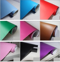 Solid color padded instant stickers PVC self-adhesive decorative wallpaper furniture wall stickers paper dumb face