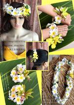 Hawaiian hula suit Performance Head ring Neck ring Hands and feet garland set Jewelry Beach suit Garland