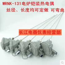 WRNK-131 probe type flexible K-type armored thermocouple Furnace Assembly type temperature sensor temperature head