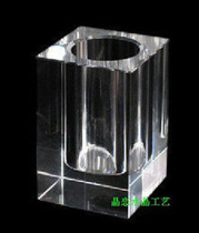 Square toothpick cylinder transparent crystal glass toothpick cylinder toothpick jar for Hotel KTV bar toothpick box