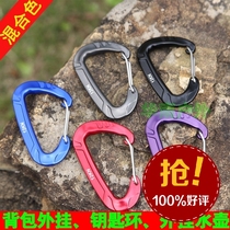 Multi-color D-type outdoor carabiner No 8 small quick-hanging water accessories Kettle buckle keychain Backpack safety lock buckle