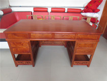 Myanmar Pear writing desk desk table big fruit red sandalwood writing desk desk