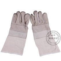 Long head layer leather cowhide welding gloves wear-resistant heat-resistant heat insulation non-slip long leather leather labor protection gloves wholesale