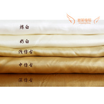 Huzhou silk calligraphy and painting hand-mounted material (three silk thickened ginger Silk) factory direct silk raw silk