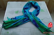 Yunnan Dali handmade ethnic style tie-dyed cotton linen scarf shawl dual-use spring and autumn winter long shawl