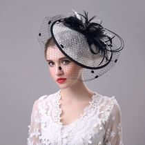 Bridal handmade vintage linen yarn British catwalk show topper Mesh yarn Womens topper Bridal topper Prom hat