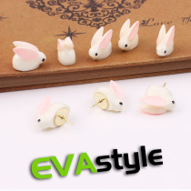 5 cartoon plastic cute little rabbit pushpin studs creative three-dimensional shape new cork photo wall decoration