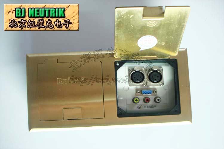 Hidden lift flip RDC-2242 all-copper plate insert VGA seat Lotus RCA Cannon seat 86 panel