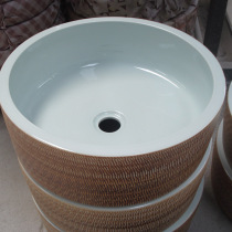 Simple fashion glazed washbasin Classical solid color washbasin Jingdezhen porcelain quaint porcelain basin