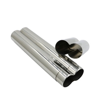 Two stainless steel cigar pipe travel cigar moisturizing pipe portable double pipe cigar pipe Cuban cigar accessories
