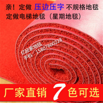 pvc plastic carpet thickened non-slip waterproof Yingbin hotel cushion dust removal door cushion silk ring red carpet cut