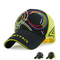 MOTO gp new season Colorful Sun Moon Embroidered Mesh cap Rossi Signature Racing cap Motorcycle hat