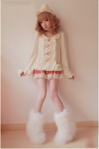 Original European station autumn and winter luxury ostrich hair Eskimo fur boots snow boots winter boots white sale