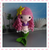 Handmade DIY wool doll crochet doll personalized custom gift pendant decoration Mermaid