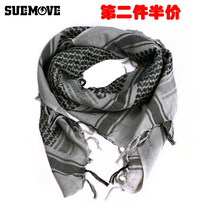 Su Dao Arab square towel men and women tactical cotton scarf anti haze mask Wind Sand mask shawl scarf