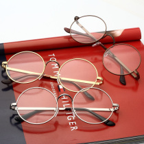 Net red glasses frame female Korean version of tide plain face big frame myopia men round face retro ins Harajuku wind ulzzang the same model