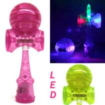  Export luminous Kendama LED flashing light sword ball light plastic kendama collection skill ball toy