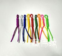 Tibet small number Kumgang style car hanging flower color small nine knot small caterpillar fungus pure handwoven and safe knot pendant